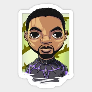 Pop Culture Caricature #5 - Black Panther Sticker